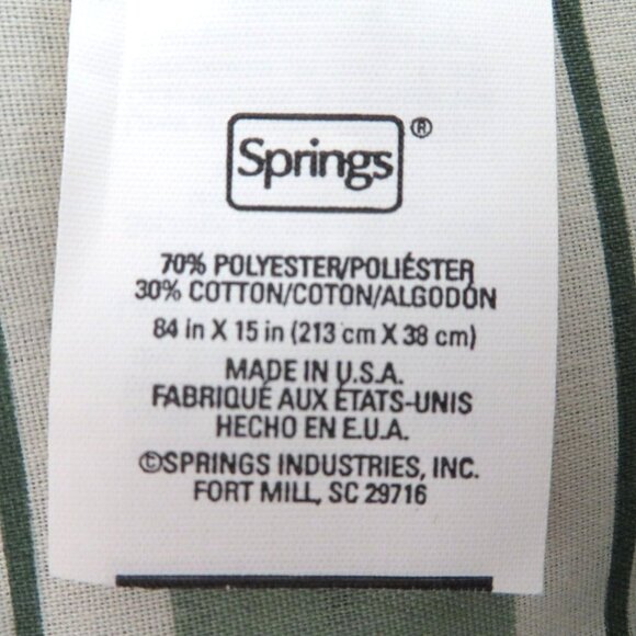 Vintage Springs Blouson Valance Beige Green Stripe 18" x 84" Country - Picture 4 of 8